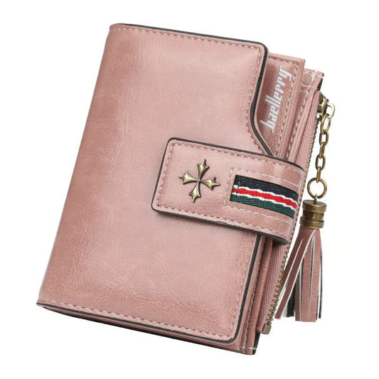 ZipLuxe – Multifunctional Tassel Zip Wallet – Pink