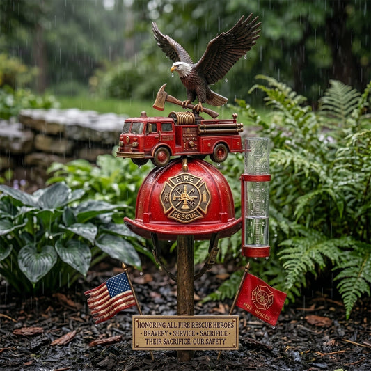 FireHonor – Firefighter Tribute Garden Rain Gauge – Buy 1