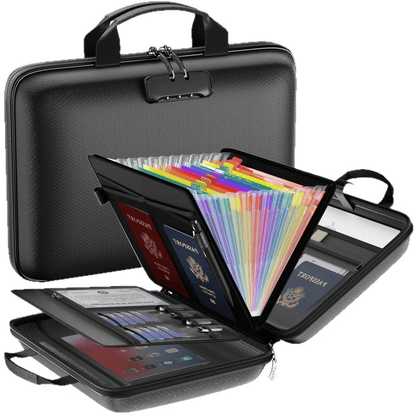 FileFort – Combination Lock Document Organizer – Assorted Colors Inner Pages / Buy 1