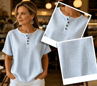 LunaWear – Round Neck Short Sleeve Blouse – image 4