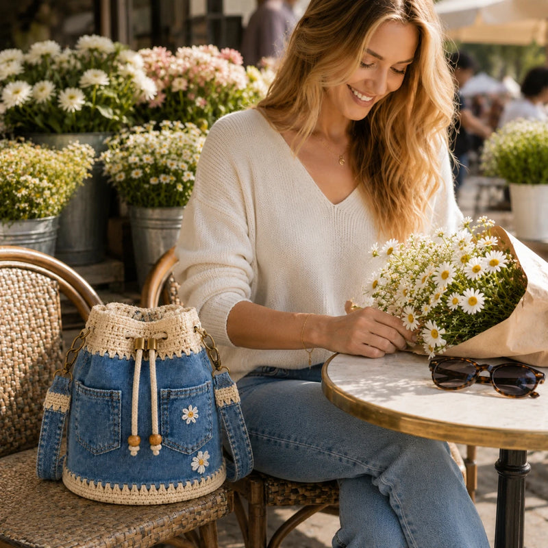 DaisyDenim – Crochet Bucket Bag – image 6