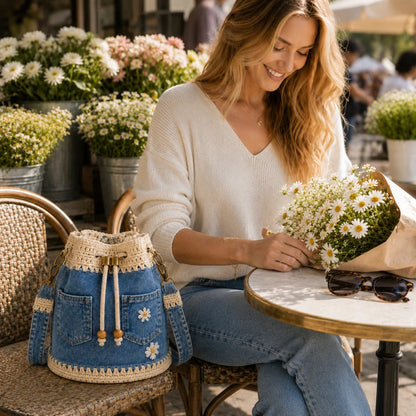 DaisyDenim – Crochet Bucket Bag – image 6