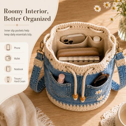 DaisyDenim – Crochet Bucket Bag – image 7