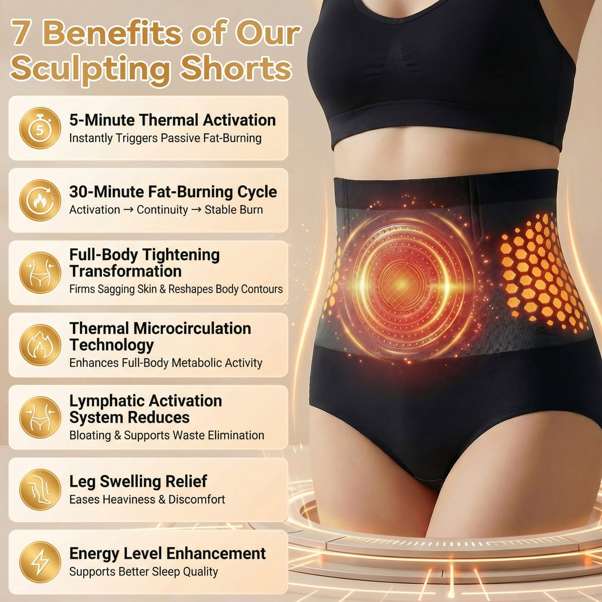 SculptPro - 4-in-1 Micro-Particle Thermogenic Sculpting Shorts – image 7