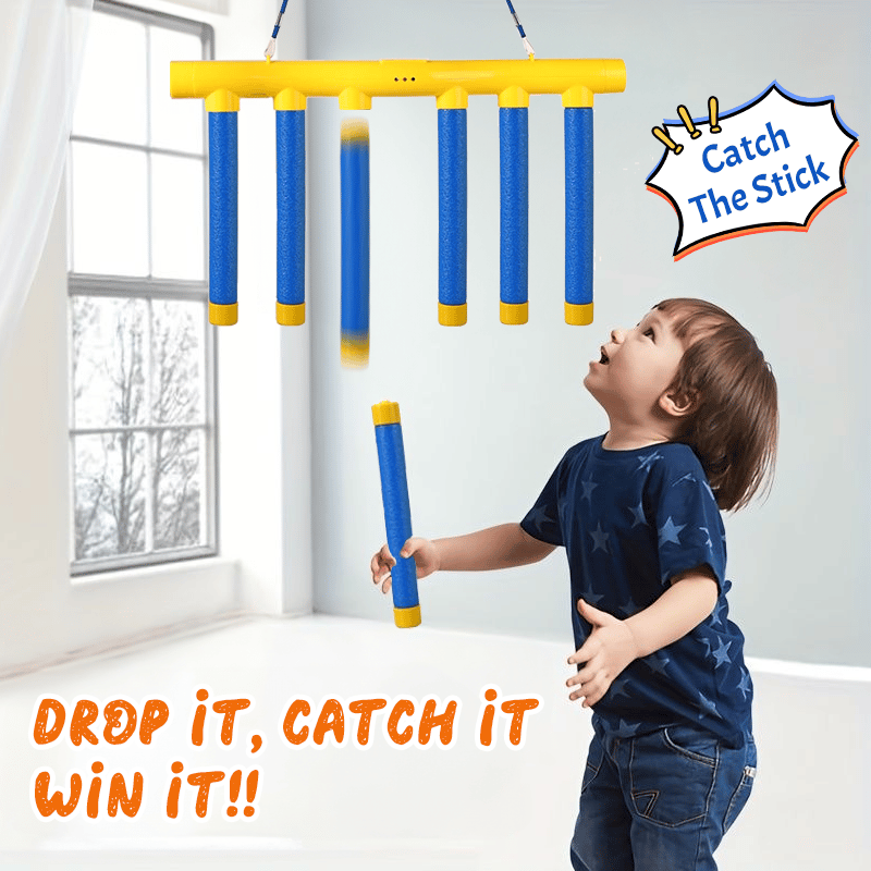 ReactoPlay – Reaction Speed Training Toy – Yellow Main Tube & Blue Sticks / 1 SET