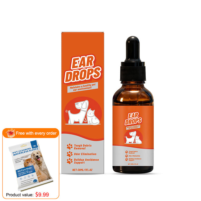 PetAura – Fresh Ear Care Drops – Buy 1 / Free Pet Cleaning Gloves ($9.9 value) with order