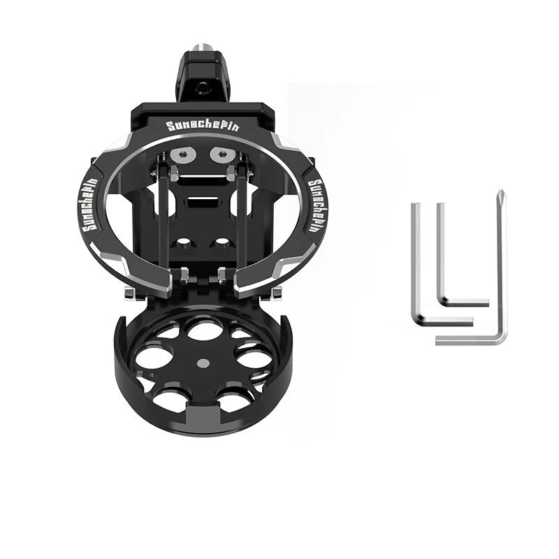 RideSecure – Folding Rotating Aluminum Cup Holder – Black