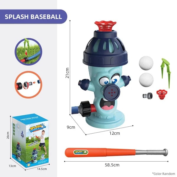 AquaSwing – Fun Water Spray Baseball Game Toy – Fire Hydrant / 2 in 1 Sprinkler Baseball Set