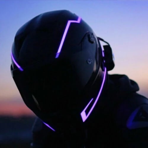 BeamFlex – Motorcycle Helmet Safety Light – Purple