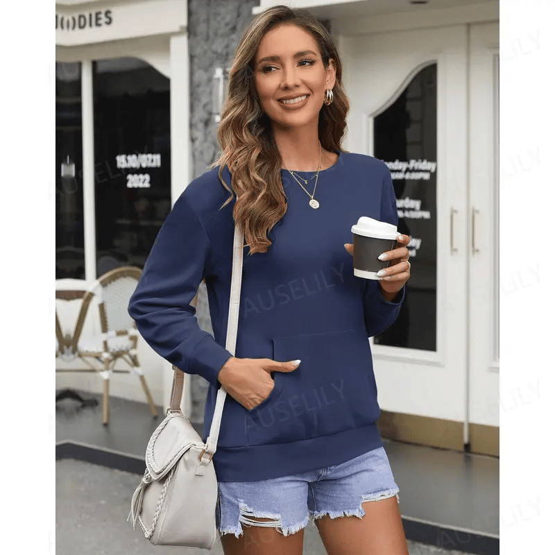 CozyCore – Women’s Crewneck Hoodless Sweatshirt – image 2