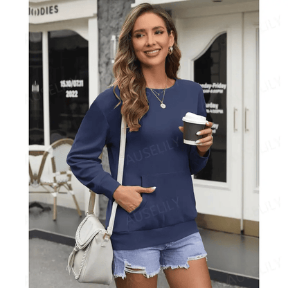 CozyCore – Women’s Crewneck Hoodless Sweatshirt – image 2