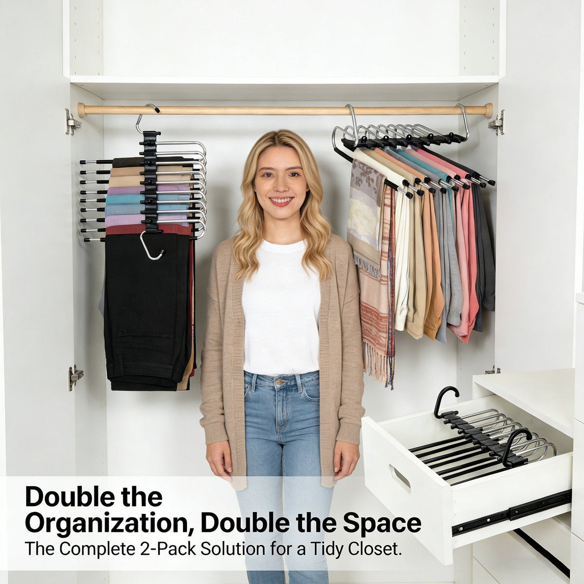 ClosetMax – 9-Tier Hanging Pants Organizer – image 5