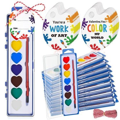 2026 Mini Watercolor Paint Set for Valentine's Day | Romantic Art Gift – 8 colors