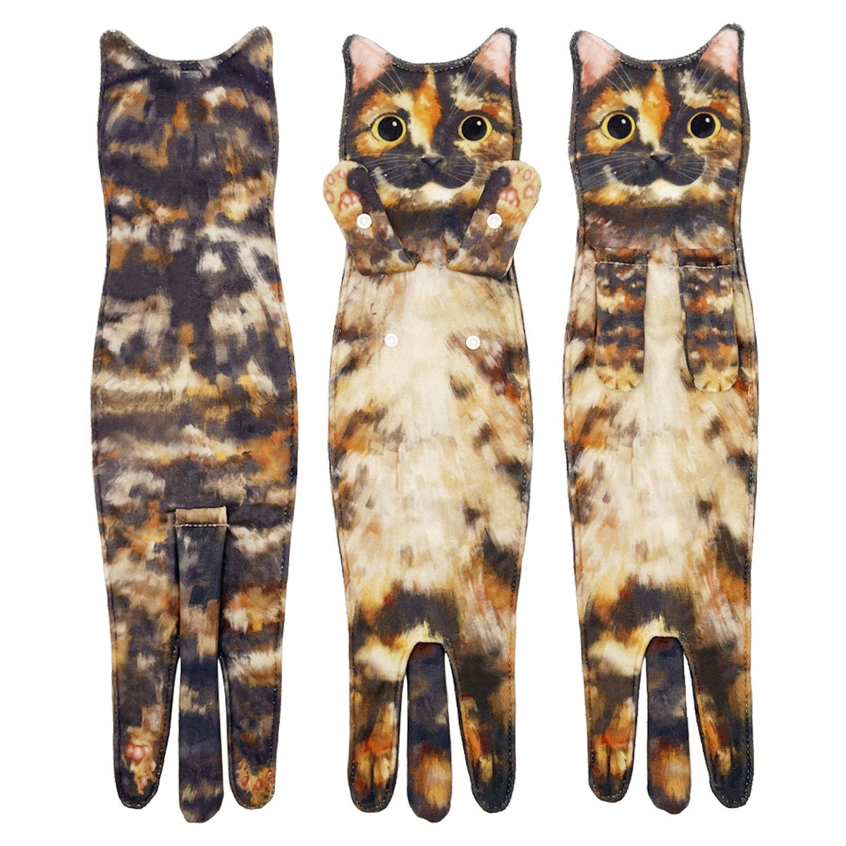 PurrSoft – Cute Cat Microfiber Hand Towel – Calico Cat