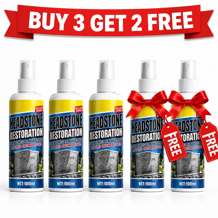 StoneRevive – Headstone Restoration Cleaning Spray – Buy 3 Get 2 Free / Cleaning Cloth