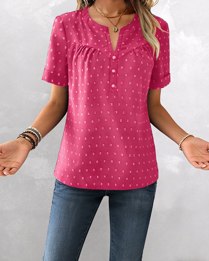 VivaLinen – Everyday V-Neck Blouse – image 4