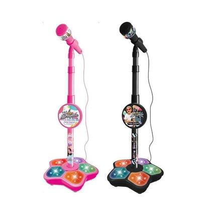 FunVoice – Kids Microphone with Stable Stand – Microphone (Black + Pink)