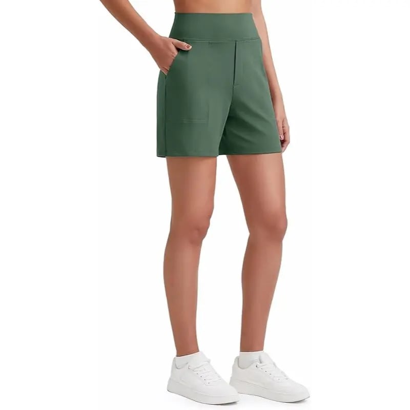 AeroFit – Breathable Summer Athletic Shorts – Dark Forest Green / XS