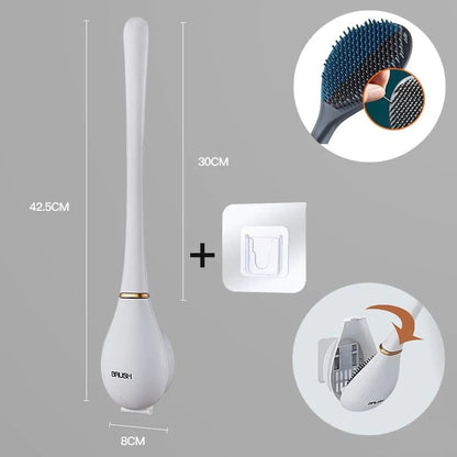 CleanFlow – Flexible Silicone Toilet Brush Set – White / Buy 1 Get 30% OFF