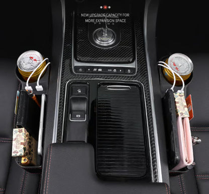 DriveMate – Multi Pocket Leather Car Seat Storage Organizer – image 4