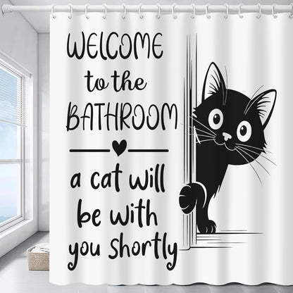 Are You Pooping?" Donkey Shower Curtain – Cat / 71in x 71in