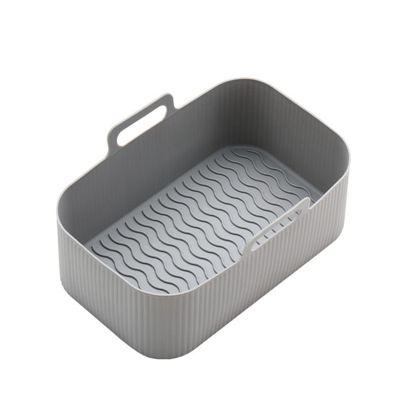 CleanCrisp – Reusable Cooking Tray Inserts – Gray / Rectangle