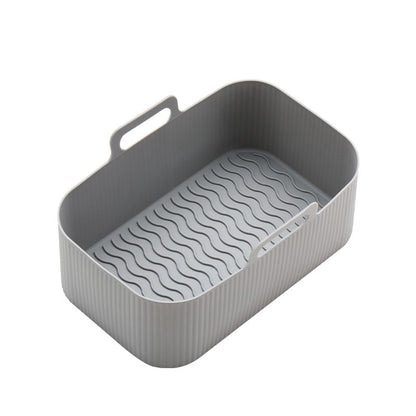 CleanCrisp – Reusable Cooking Tray Inserts – Gray / Rectangle