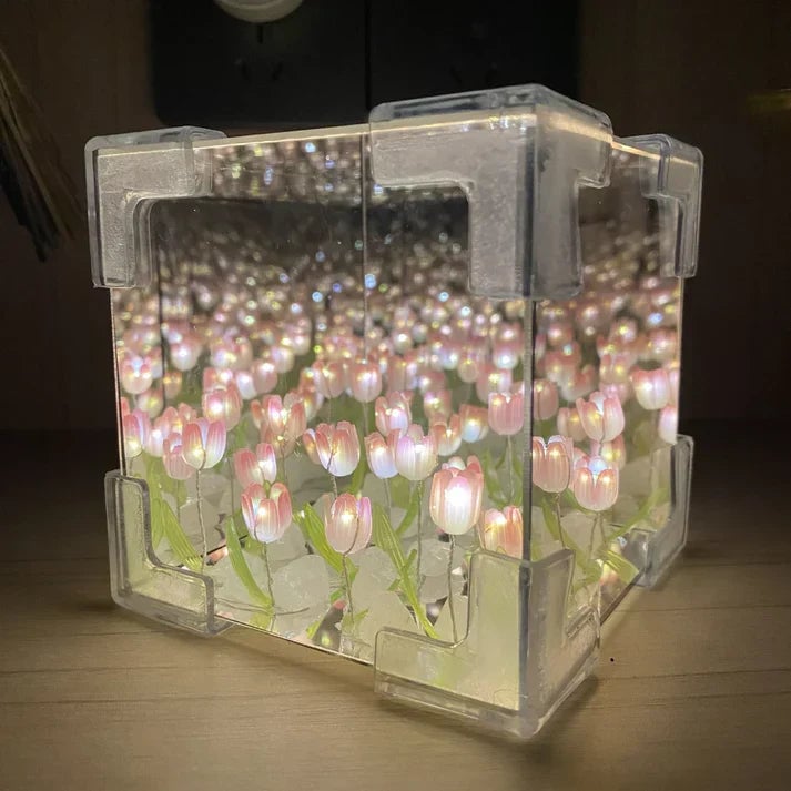 BloomGlow – DIY Tulip Mirror Lamp Box – Pink / 1 Pcs