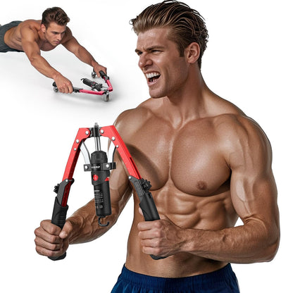 SakerPlus – Adjustable Hydraulic Arm Strength Trainer – Upgrade / With Wheels