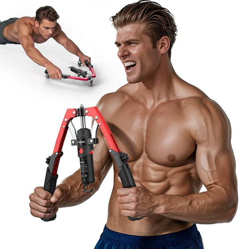 SakerPlus – Adjustable Hydraulic Arm Strength Trainer – Upgrade / With Wheels