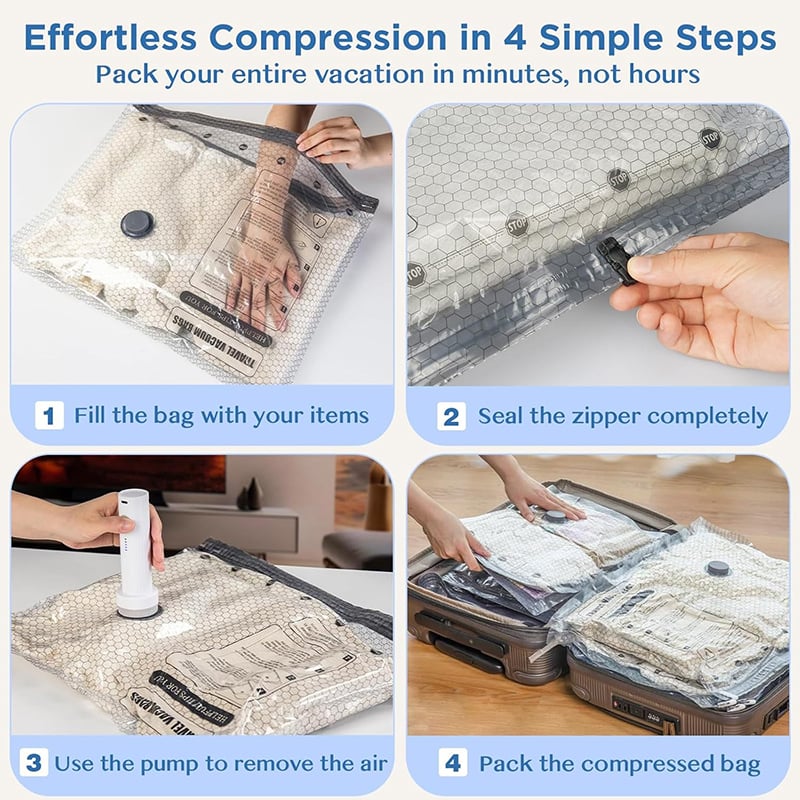 PackEase – Cordless Travel Storage Vacuum Bags – image 5