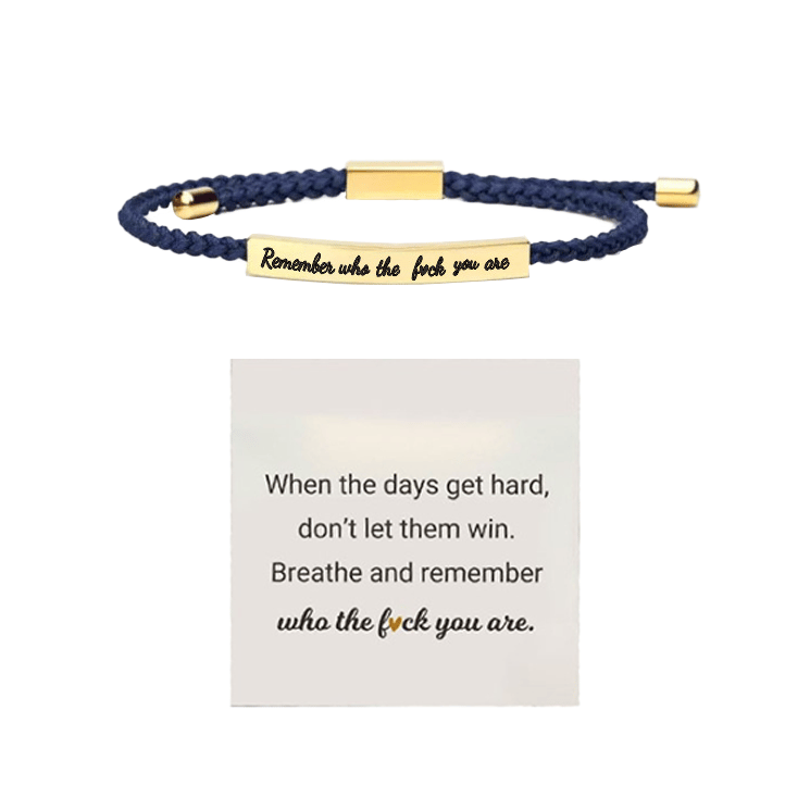 SoulSpeak – A Bracelet of Encouragement & Strength – Gold / Blue