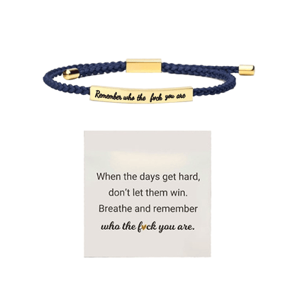 SoulSpeak – A Bracelet of Encouragement & Strength – Gold / Blue