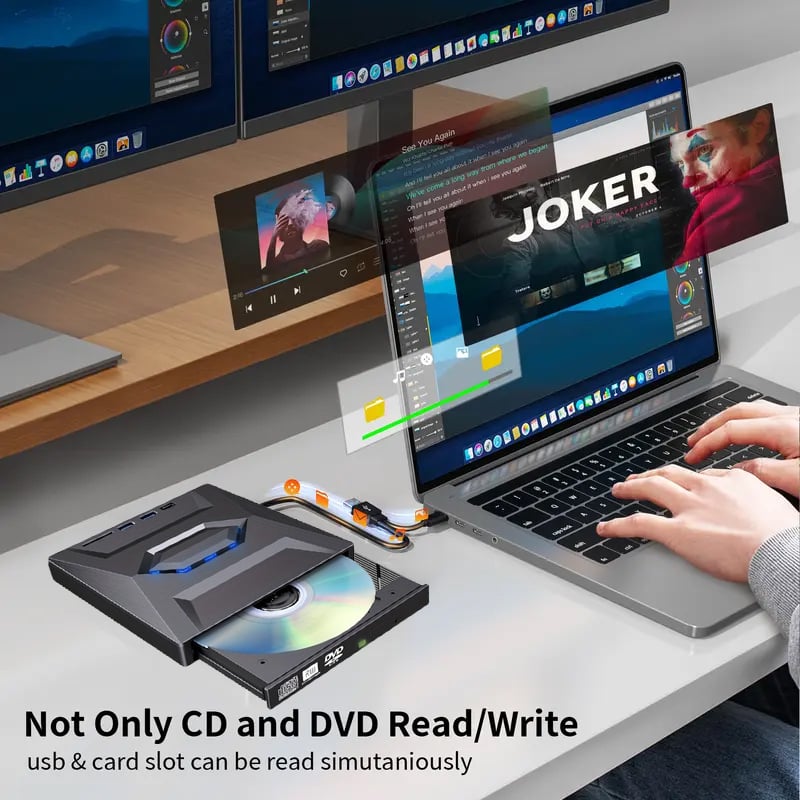 DiscMate – Retro-Style Portable CD/DVD Burner – image 5