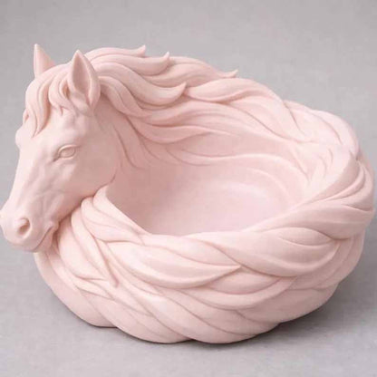 GoldenMane – Elegant Horse Bowl – Pink