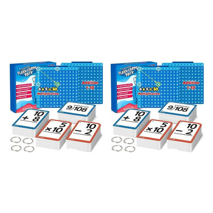 MathGenius – Skill Building Flash Cards Set – 2*Blue