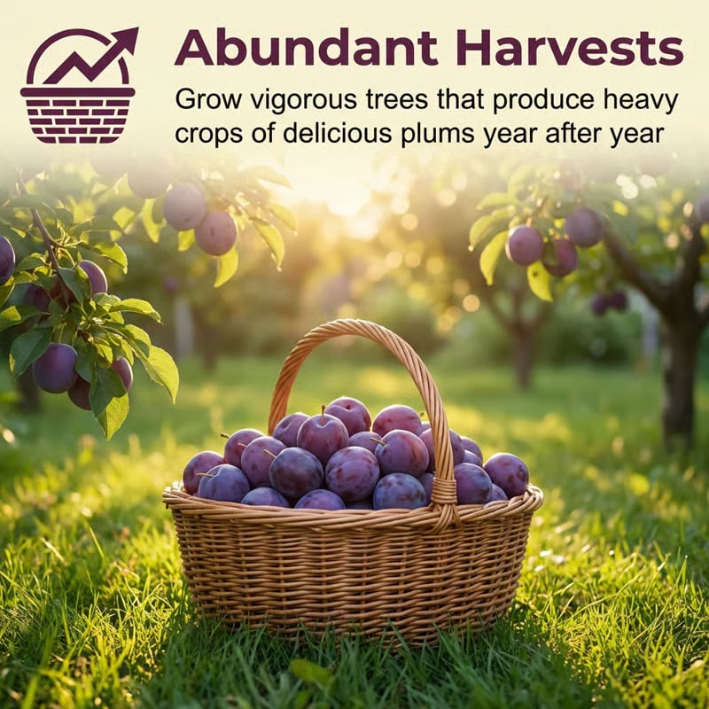 PureHarvest – Heirloom Non-GMO Grafted Plum Tree Sapling – image 5
