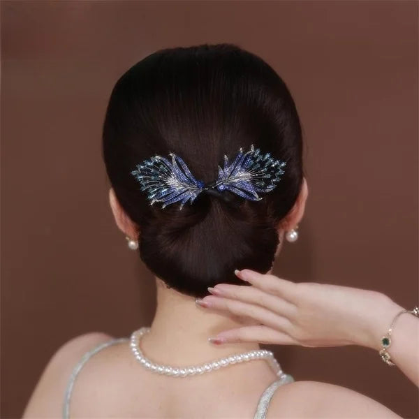 QuickTwist - Stylish and Quick Hairband – Blue Feather