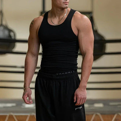 PowerWear | Men’s Casual Sleeveless T-Shirt – Black / M