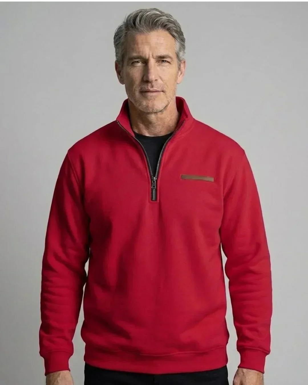 Laluna™ - Casual Fleece Sweater – Red / S