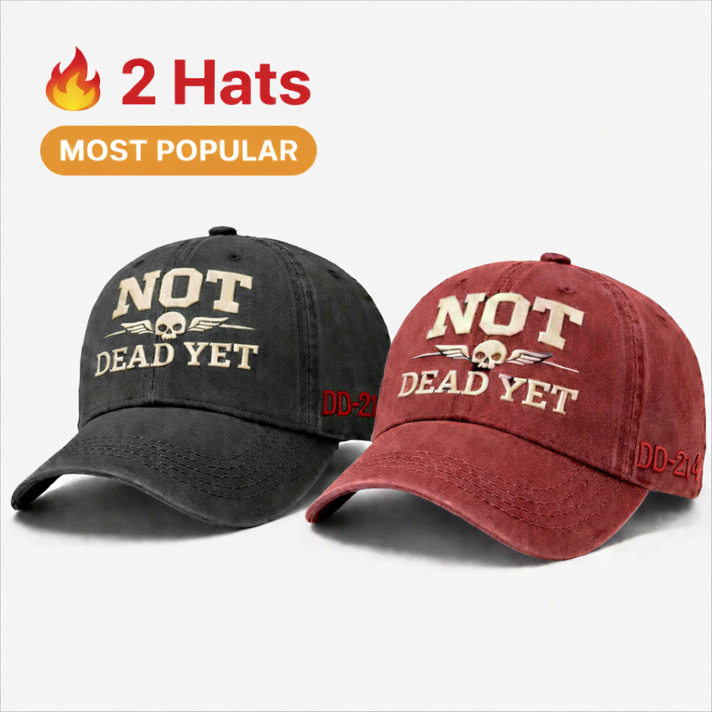 PatriotEdge – Veteran Tribute Cotton Dad Hat – 2 Hats (Black + Red)