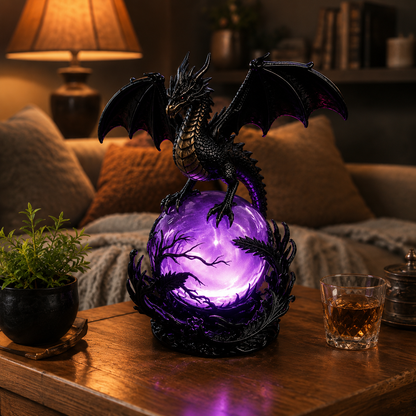 DragonGlow – Mystic Crystal Orb Lamp – Purple / Buy 1
