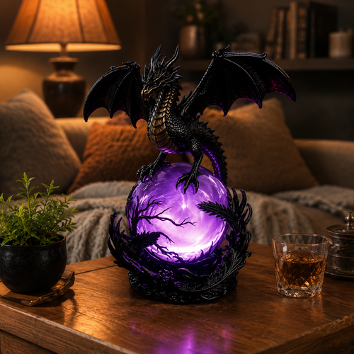 DragonGlow – Mystic Crystal Orb Lamp – Purple / Buy 1