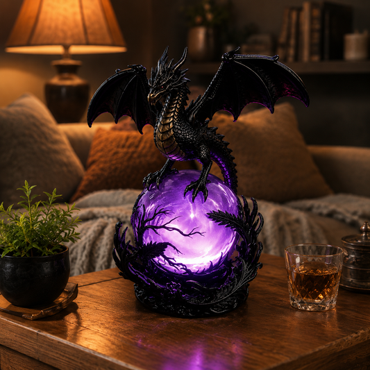 DragonGlow – Mystic Crystal Orb Lamp – Purple / Buy 1