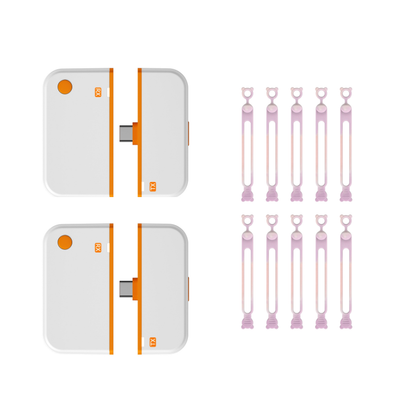 ClearCast - 4K Wireless Video Transmission – White-Orange / BUY 2+10 Cable Organizers