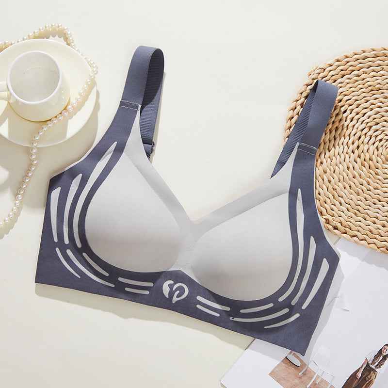 Comfortique – Premium Wireless Lift & Support Bra – Grey / M