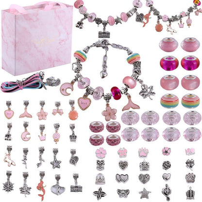 Charmella – Girls Charm Bracelet Making Kit – Pink-Classic