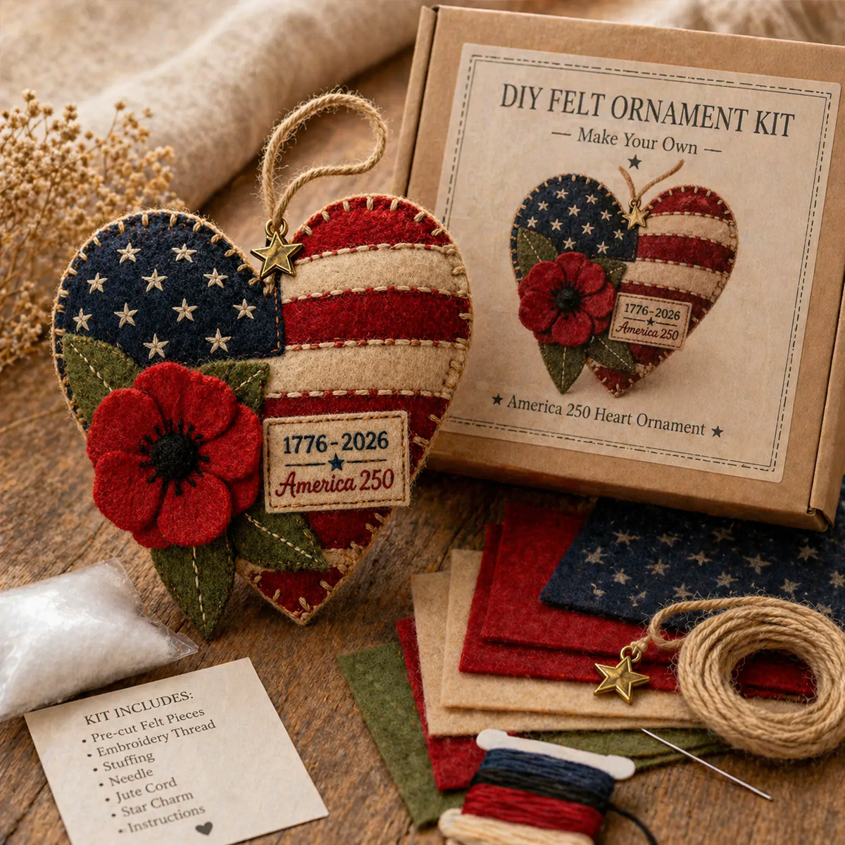 PoppyCraft – DIY Patriotic Cross Ornament Kit – image 4