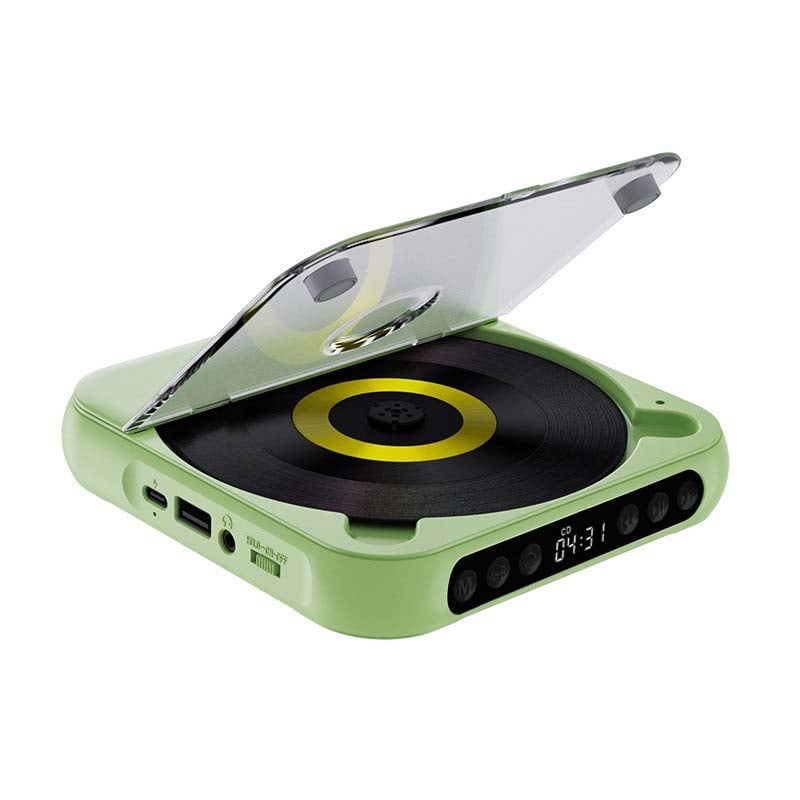 DiscWave – Compact CD Player for Home & Travel – Green