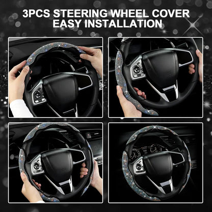 LuxiDrive – Crystal Studded Steering Wheel Cover – image 6
